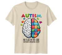 Autism Awareness No Flaw T-Shirt Different Operating System Tee M