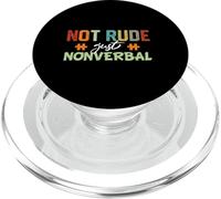 Autism Awareness not rude just nonverbal PopSockets PopGrip for MagSafe