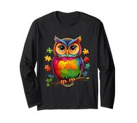 Autism Awareness Owl Animal Puzzle Its Ok To Be Different Long Sleeve T-Shirt