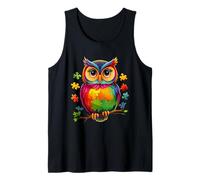 Autism Awareness Owl Animal Puzzle Its Ok To Be Different Tank Top