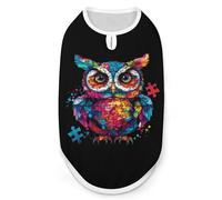 Autism Awareness Owl Dog Shirt Pet Clothes Summer T-Shirts Sleeveless Tank Top for Small Puppy Cat