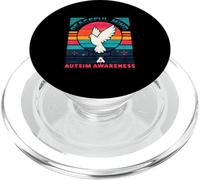 Autism Awareness Peaceful Mind Dove Retro Sunset Vibe PopSockets PopGrip for MagSafe