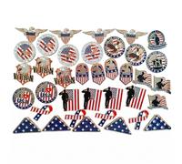 Autism Awareness Pins Items patriotism Patriotic Colors Designs for School Classroom Social Public Charity Supplies