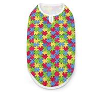 Autism Awareness Print Pet Clothes T Shirt Pets Clothing Vests Tee Tops Dogs Costume Coat For Dog Cat 2XL