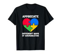 Autism Awareness Puzzle Appreciate Different Communication T-Shirt