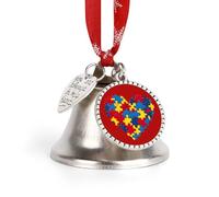 Autism Awareness Puzzle Christmas Bells Hanging Decor Love Bell