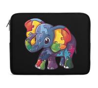 Autism Awareness Puzzle Elephant Laptop Case Sleeve Bag 17inch Durable Shockproof Protective Computer Carrying Cover Briefcase