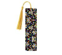 Autism Awareness Puzzle, Heart Design, Wooden Bookmark with Tassel for Reading, Perfect Gift for Book Lovers