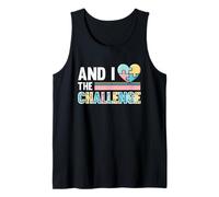 Autism Awareness Puzzle Heart I Love The Challenge Tank Top