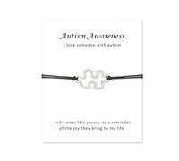 Autism Awareness Puzzle Piece Bracelet for Women Men Autism Awareness Month Gift Accessories, S, alloy, no gemstone