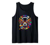 Autism Awareness Puzzle Pieces Eagle Family Health Support Tank Top