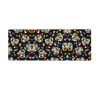 Autism Awareness Puzzle Pieces Heart Gaming Desk Mat, Wide Surface Desk Pad for Keyboard, Mouse and Improved Gaming Stability