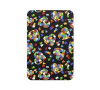 Autism Awareness Puzzle Pieces Heart Print Rectangular Microwave Fridge Magnet, Soft Magnetic Decor For Home And Office
