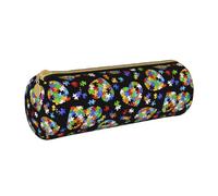 Autism Awareness Puzzle Pieces Heart Pvc Pencil Case,Small Pen Pouch,Fashion Aesthetic Cases,For Pens,Pencils,And Accessories