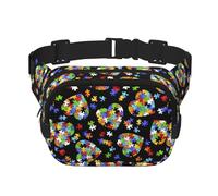 Autism Awareness Puzzle Pieces Heart Unisex Fashion Waist Packs, Stylish Fanny Packs for Workouts, Running, Traveling, and Hiking