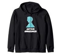 Autism Awareness Puzzle Teacher Women Kid Acceptance Autism Zip Hoodie