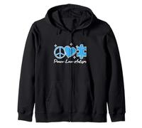 Autism Awareness Puzzle Teacher Women Kid Acceptance Autism Zip Hoodie