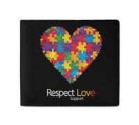 Autism Awareness Respect Love Bifold Wallet Slim Front Pocket Wallet