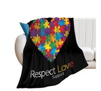 Autism Awareness Respect Love Throw Blanket Couch Bed Blankets 50 * 60