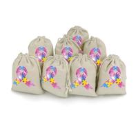 Autism Awareness Ribbons 8 Pcs Drawstring Pouches Cute Jewelry Pouches Sachet Bag Gifts Bags for Party Home Supplies