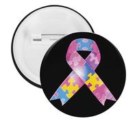 Autism Awareness Ribbons Brooch Pins Personalized Tinplate Badges Cute Lapel Pin Party Decorations 5PCS