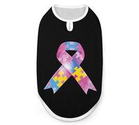 Autism Awareness Ribbons Dog Shirts Sleeveless T-Shirt Pet Tank Top Soft Summer Vests Clothes for Dogs And Cat XL