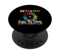 Autism Awareness Seeing The World Differently Neurodiversity PopSockets Adhesive PopGrip
