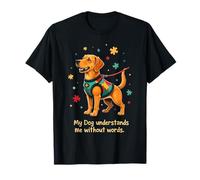Autism Awareness Service Dog Supportive Empathy Design T-Shirt