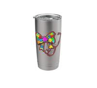 Autism Awareness Stethoscope Bow for Nurses Stainless Steel Insulated Tumbler