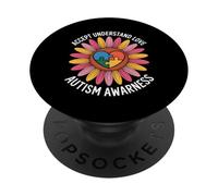 Autism Awareness Sunflower Accept Understand Love PopSockets Adhesive PopGrip
