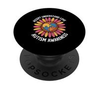 Autism Awareness Sunflower Accept Understand Love PopSockets Adhesive PopGrip