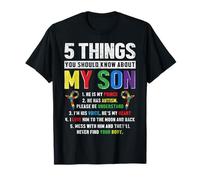 Autism Awareness Support Autistic Child Son Kids for Mom Dad T-Shirt