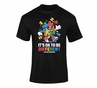 Autism Awareness T Shirt Different Ability Superpower Puzzle Support Autistic Design For Adults & Kids Black L Style 4