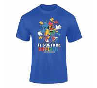 Autism Awareness T Shirt Different Ability Superpower Puzzle Support Autistic Design For Adults & Kids Royal Blue L Style 4