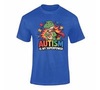 Autism Awareness T Shirt Different Ability Superpower Puzzle Support Autistic Design For Adults & Kids Royal Blue 12-13 Years Style 3
