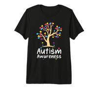 Autism Awareness Tree Autism Mom Dad Autistic Kids Premium T-Shirt