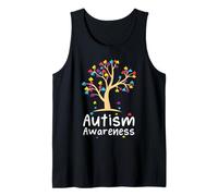 Autism Awareness Tree Autism Mom Dad Autistic Kids Tank Top