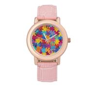 Autism Awareness Watches for Women Fashion Adjustable Wrist Watch Work Workout