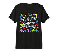 Autism Awareness Week It's Ok to Be Different Premium T-Shirt