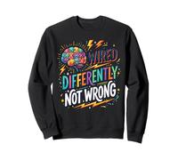Autism Awareness Wired Differently Not Wrong Neurodivergent Sweatshirt