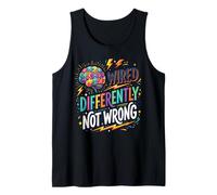 Autism Awareness Wired Differently Not Wrong Neurodivergent Tank Top