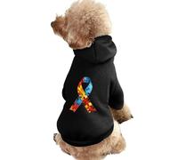 Autism Awareness with Ribbon Dog Hoodie Shirts Pet Clothes for Small Puppy Cat Costume XS