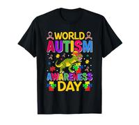 Autism Awareness -World Autism Awareness Day T-Rex T-Shirt