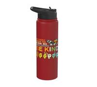 Autism Be Kind - Autism Awareness ASL Hands Sign Language Stainless Steel Insulated Water Bottle
