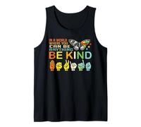 Autism Be Kind - Autism Awareness ASL Hands Sign Language Tank Top