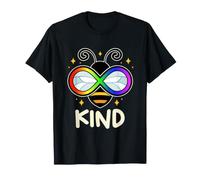 Autism Bee Kind Rainbow Infinity Symbol T-Shirt