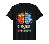 Autism Brain I Rock The Spectrum Autism Awareness Boys Girls T-Shirt