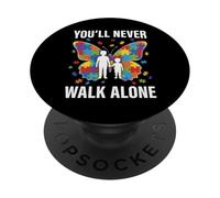 Autism Broher Son Family Butterfly Wings Kids Bro Autism PopSockets Adhesive PopGrip