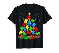 Autism Christmas Tree - Autism Awareness Puzzle Christmas T-Shirt