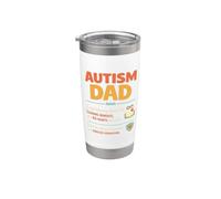 Autism Dad Acceptance Neurodiversity Support Love Awareness Stainless Steel Insulated Tumbler